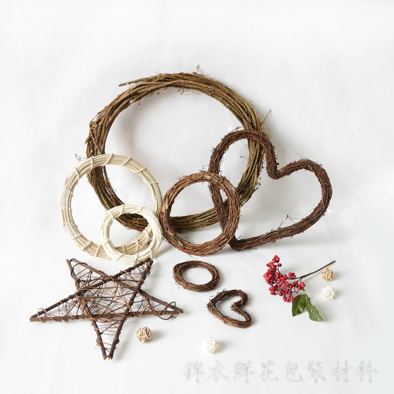 1Pc Natural Decorative Wreath Of Christmas rattan Ring DIY Manual Door Trailer Wreath love Pentagram
1Pc Natural Decorative Wreath Of Christmas rattan Ring DIY Manual Door Trailer Wreath love Pentagram