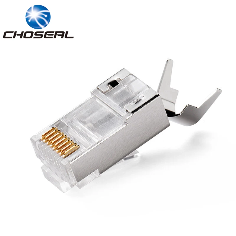 Choseal QS6017S 1pc 5pcs Cat7 RJ45 Plug 10 Gigabit Ethernet Shielded Gold-Plated Copper Network Connectors Fixed Clip Design
Choseal QS6017S 1pc 5pcs Cat7 RJ45 Plug 10 Gigabit Ethernet Shielded Gold-Plated Copper Network Connectors Fixed Clip Design