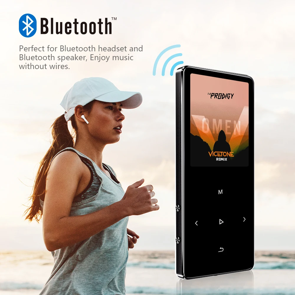 REDANT MP3 плеер с bluetooth 4 2 и 1 8 сенсорный экран Hi Fi fm радио мини спортивный MP 3