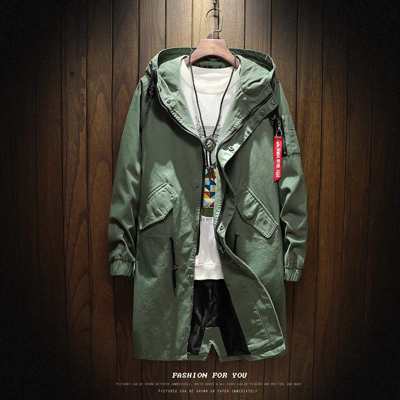 New Male Fashion spring Autumn Medium length cap jacket loose and comfortable Korean version of the trend of youth coat
New Male Fashion spring Autumn Medium length cap jacket loose and comfortable Korean version of the trend of youth coat