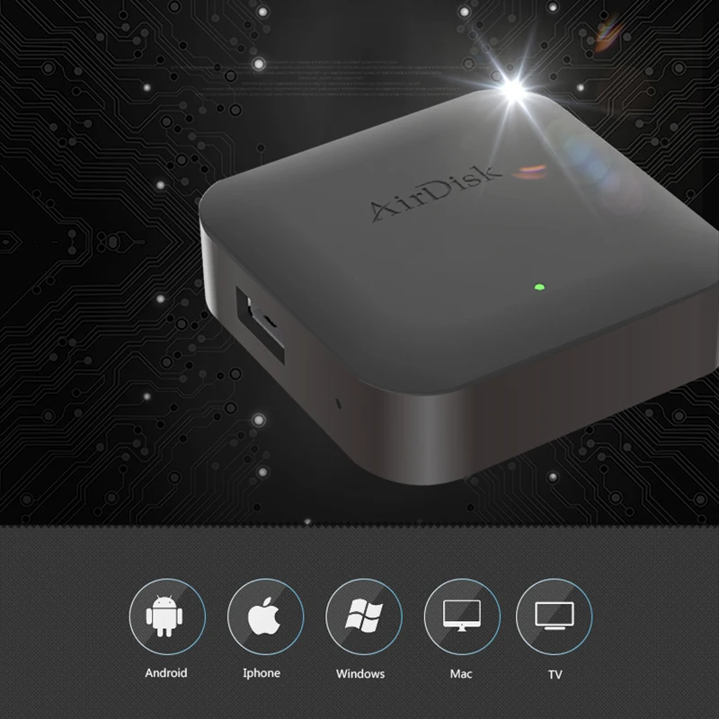 Airdisk Q2 Mobile network hard disk USB2.0 2.5" Home Smart Network Cloud Storage Multi-person sharing Mobile Hard Disk Box
Airdisk Q2 Mobile network hard disk USB2.0 2.5" Home Smart Network Cloud Storage Multi-person sharing Mobile Hard Disk Box