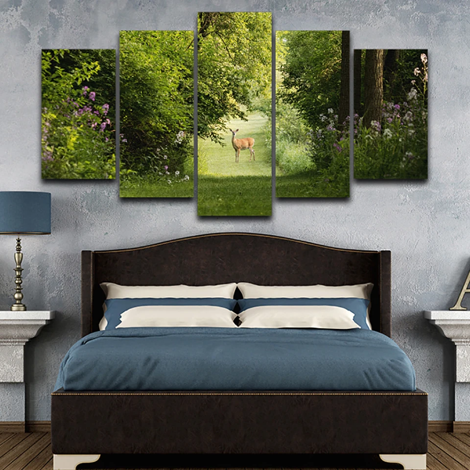 Modern Canvas Living Room HD Printed Pictures Home 5 Panel Deer Forest Animal Painting Wall Art Modular Poster Framework Decor
Modern Canvas Living Room HD Printed Pictures Home 5 Panel Deer Forest Animal Painting Wall Art Modular Poster Framework Decor