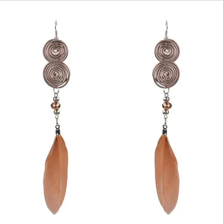 feather earrings fashion jewelry brincos 2018 statement fringe for women pendientes flecos | Украшения и аксессуары