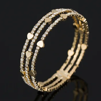 New Fashion Elegant Women Bangle 3 row Wristband Bracelet Crystal Cuff Bling Lady Gift Bracelets & Bangles B020
New Fashion Elegant Women Bangle 3 row Wristband Bracelet Crystal Cuff Bling Lady Gift Bracelets & Bangles B020
