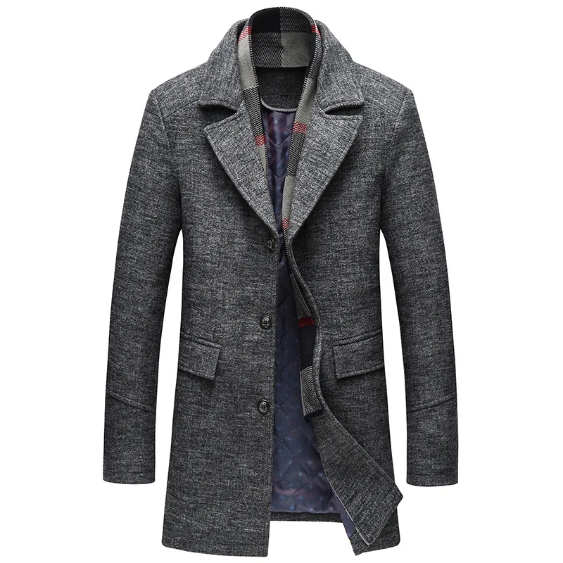 2019 Long Jackets & Coats Single Breasted Casual Mens Fashion Men Thicken Woolen Long Overcoat High Quality Slim Coat
2019 Long Jackets & Coats Single Breasted Casual Mens Fashion Men Thicken Woolen Long Overcoat High Quality Slim Coat