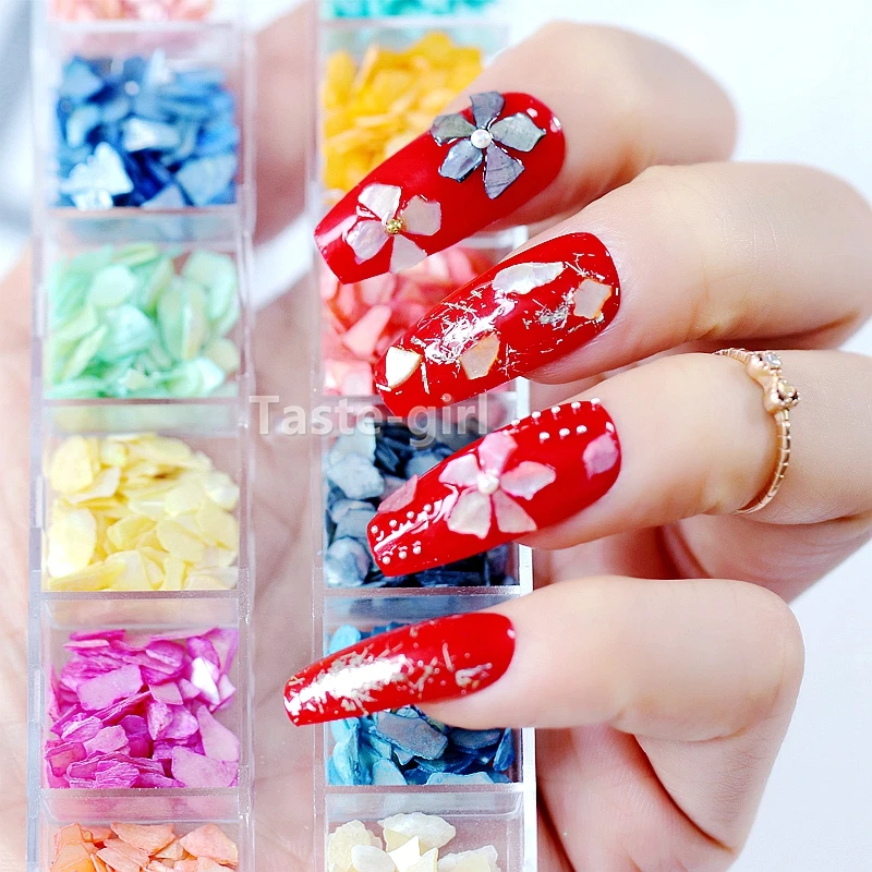 1Box Glitter Nail Decorations 3D Shiny Abalone Pearl Shell Slice Flake Nail Art Stones Charms Spangles Tips Manicure Accessories
1Box Glitter Nail Decorations 3D Shiny Abalone Pearl Shell Slice Flake Nail Art Stones Charms Spangles Tips Manicure Accessories