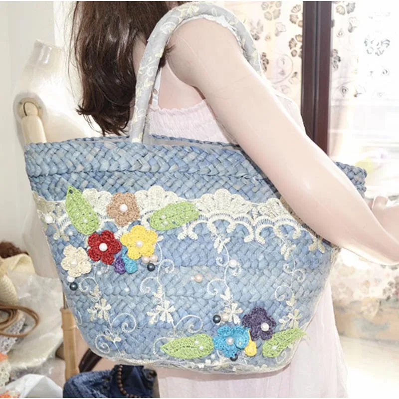Flowers Pattern Handmade Straw Bag Women 2019 New Pompon Beach Weaving Ladies Travel Handbags Wrapped Beach Bag Big Caual Tote
Flowers Pattern Handmade Straw Bag Women 2019 New Pompon Beach Weaving Ladies Travel Handbags Wrapped Beach Bag Big Caual Tote
