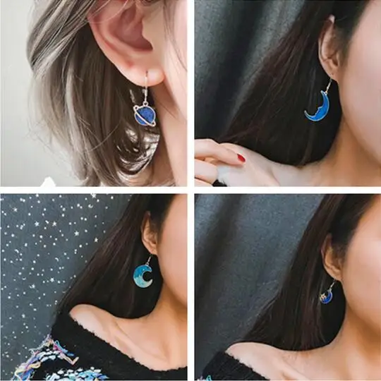 2018 hot sale fashion Planet Galaxy Moon Lovely Star Earrings Blue Universe Planet Pendant Earrings Women Jewelry Cute Girl gift
2018 hot sale fashion Planet Galaxy Moon Lovely Star Earrings Blue Universe Planet Pendant Earrings Women Jewelry Cute Girl gift