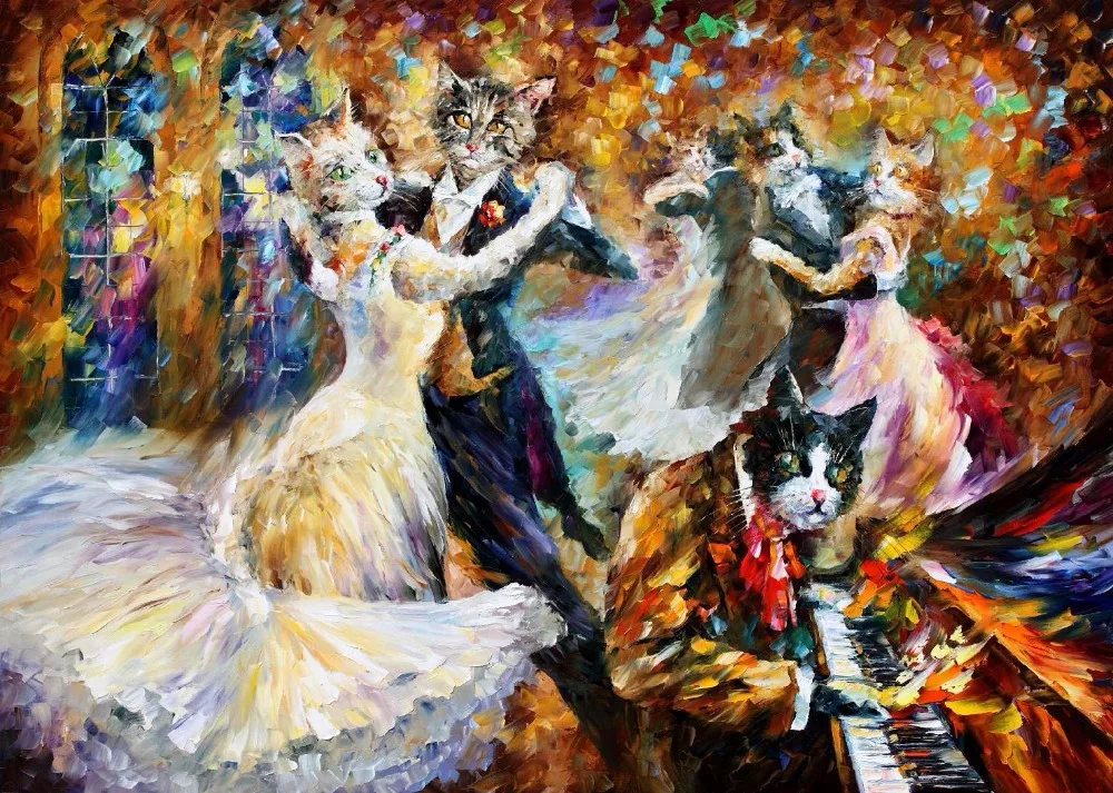 Painting for sale Colorful oil paintings Canvas danceball of cats Modern Wall Art Home Decor High quality Handpainted
Painting for sale Colorful oil paintings Canvas danceball of cats Modern Wall Art Home Decor High quality Handpainted