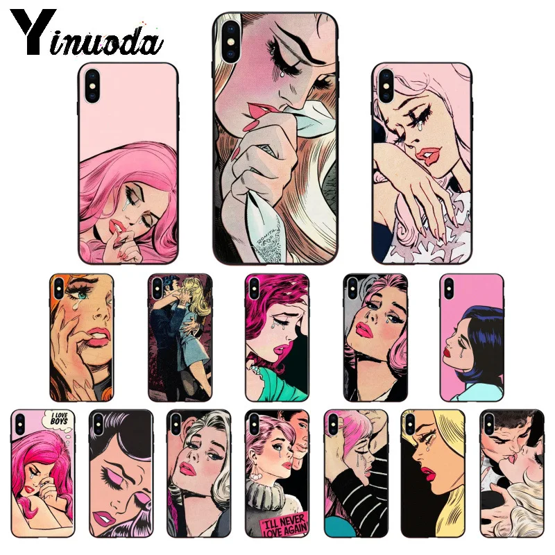 Yinuoda Vintage Comic Kiss Sad Girl Crying tears Black Soft TPU Phone Case Cover for iPhone 8 7 6 6S Plus X XS MAX 5 5S SE XR
Yinuoda Vintage Comic Kiss Sad Girl Crying tears Black Soft TPU Phone Case Cover for iPhone 8 7 6 6S Plus X XS MAX 5 5S SE XR