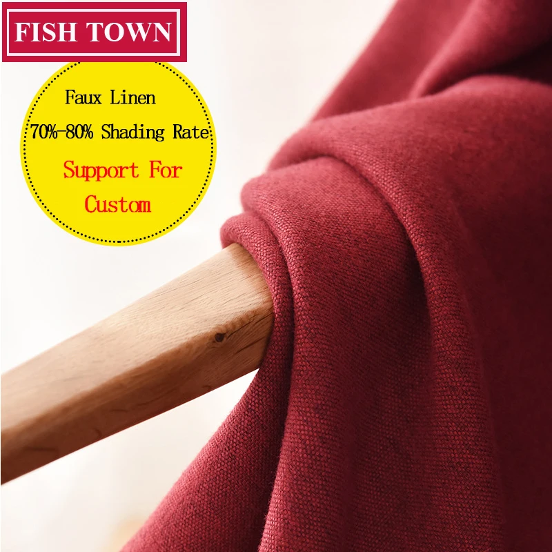 FISH TOWN 30% Cotton Solid Color Soft Curtain Window Treatment Drapes Support Custom Curtains Blinds for Bedroom Living Room
FISH TOWN 30% Cotton Solid Color Soft Curtain Window Treatment Drapes Support Custom Curtains Blinds for Bedroom Living Room