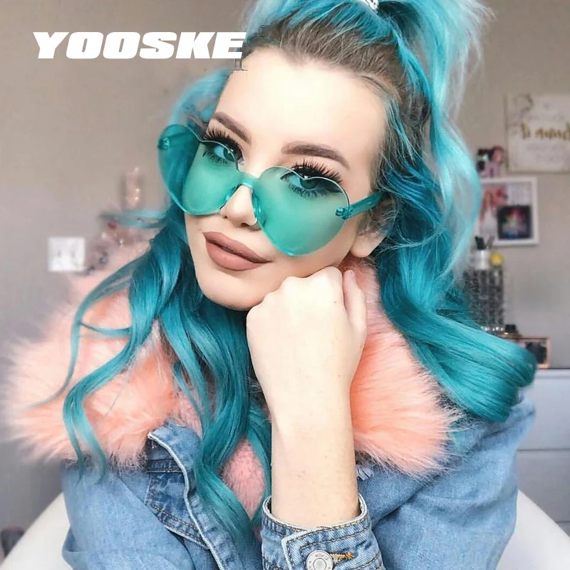 YOOSKE Love Heart Sunglasses Women 2018 Brand Designer Rimless Sun Glasses Female Colorful Transparent Lens Glasses
YOOSKE Love Heart Sunglasses Women 2018 Brand Designer Rimless Sun Glasses Female Colorful Transparent Lens Glasses