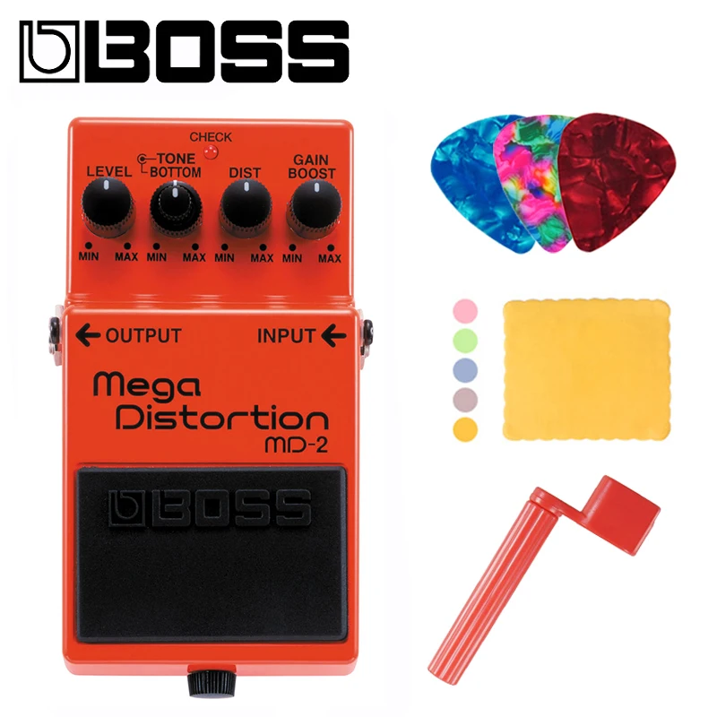 

Boss MD-2 Mega Distortion Modulation Multi Effects Pedal With Picks, Polishing Cloth and Winder