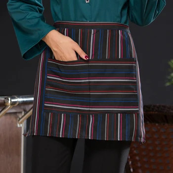 Hotel Uniform Attendant Apron Black and White and Brown Color Short Fashion Waiter Apron
Hotel Uniform Attendant Apron Black and White and Brown Color Short Fashion Waiter Apron
