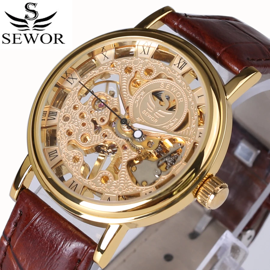Часы-скелетоны Heren Horloge мужские, механические, с кожаным ремешком, золотые, винтажные, в стиле стимпанк, 2017
Часы-скелетоны Heren Horloge мужские, механические, с кожаным ремешком, золотые, винтажные, в стиле стимпанк, 2017