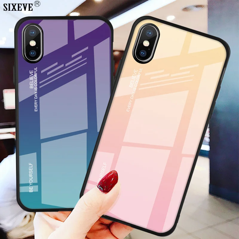 Luxury Gradient Cover For iPhone XS Max Case XR X 10 Coque iPhone 7 8 Plus 6 S 6S 6Plus 7Plus 8Plus Phone Tempered Glass Fundas
Luxury Gradient Cover For iPhone XS Max Case XR X 10 Coque iPhone 7 8 Plus 6 S 6S 6Plus 7Plus 8Plus Phone Tempered Glass Fundas