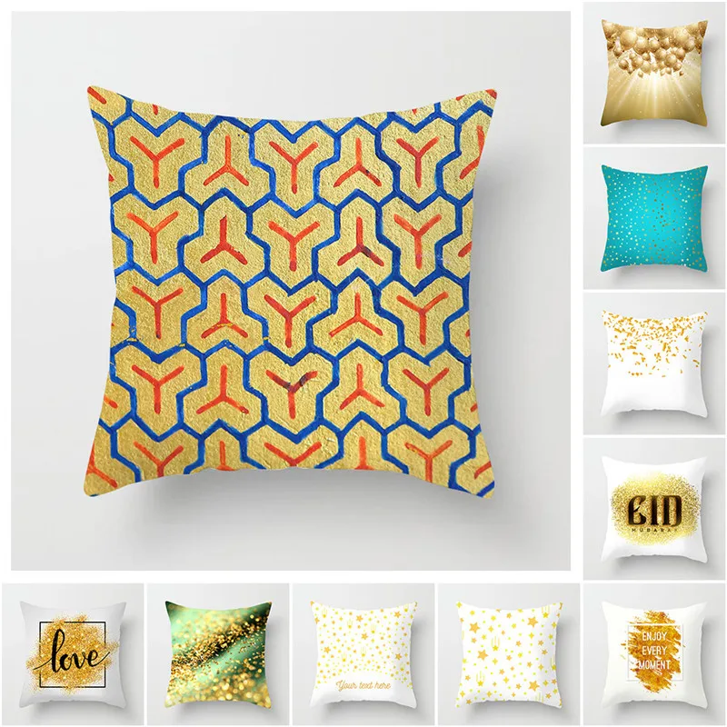 Fuwatacchi Gold Bronzing Cushion Cover Luxury Pillowcase Plant Decorative Pillowcase Bedroom Home Office Cojines Decorativos 
Fuwatacchi Gold Bronzing Cushion Cover Luxury Pillowcase Plant Decorative Pillowcase Bedroom Home Office Cojines Decorativos