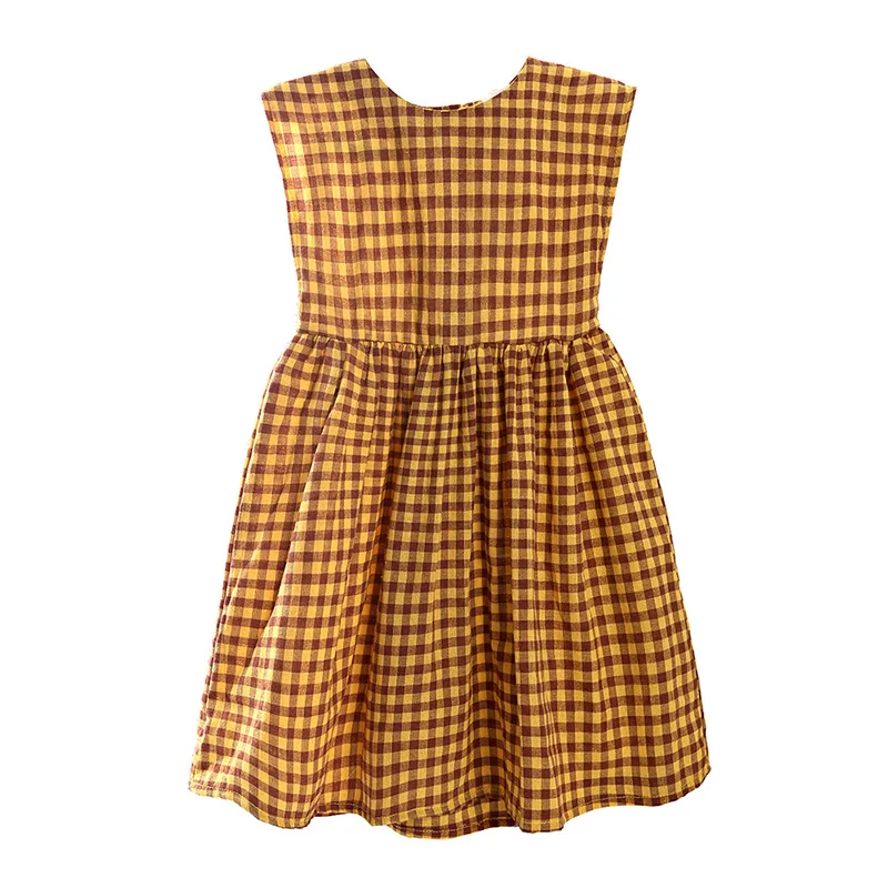 Summer Plaid Girl Dress Casual Children Dress Cotton Sleeveless Kids Dress Clothing
Summer Plaid Girl Dress Casual Children Dress Cotton Sleeveless Kids Dress Clothing