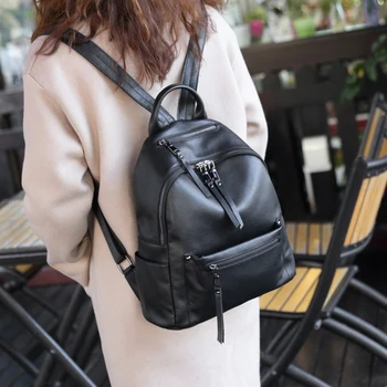 chunchao Fashion Genuine Leather Backpack Women Bags Preppy Style Backpack Girls School Bags Zipper Leather Backpack
chunchao Fashion Genuine Leather Backpack Women Bags Preppy Style Backpack Girls School Bags Zipper Leather Backpack