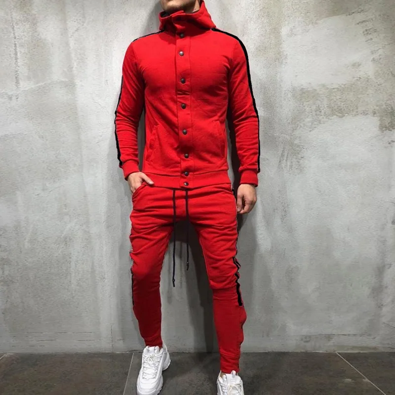 HEFLASHOR 2018 Autumn Thin New 2 piece Striped Button Tracksuit Sets Men Casual Hooded Casual Basic Male Jacket Pant Clothes
HEFLASHOR 2018 Autumn Thin New 2 piece Striped Button Tracksuit Sets Men Casual Hooded Casual Basic Male Jacket Pant Clothes