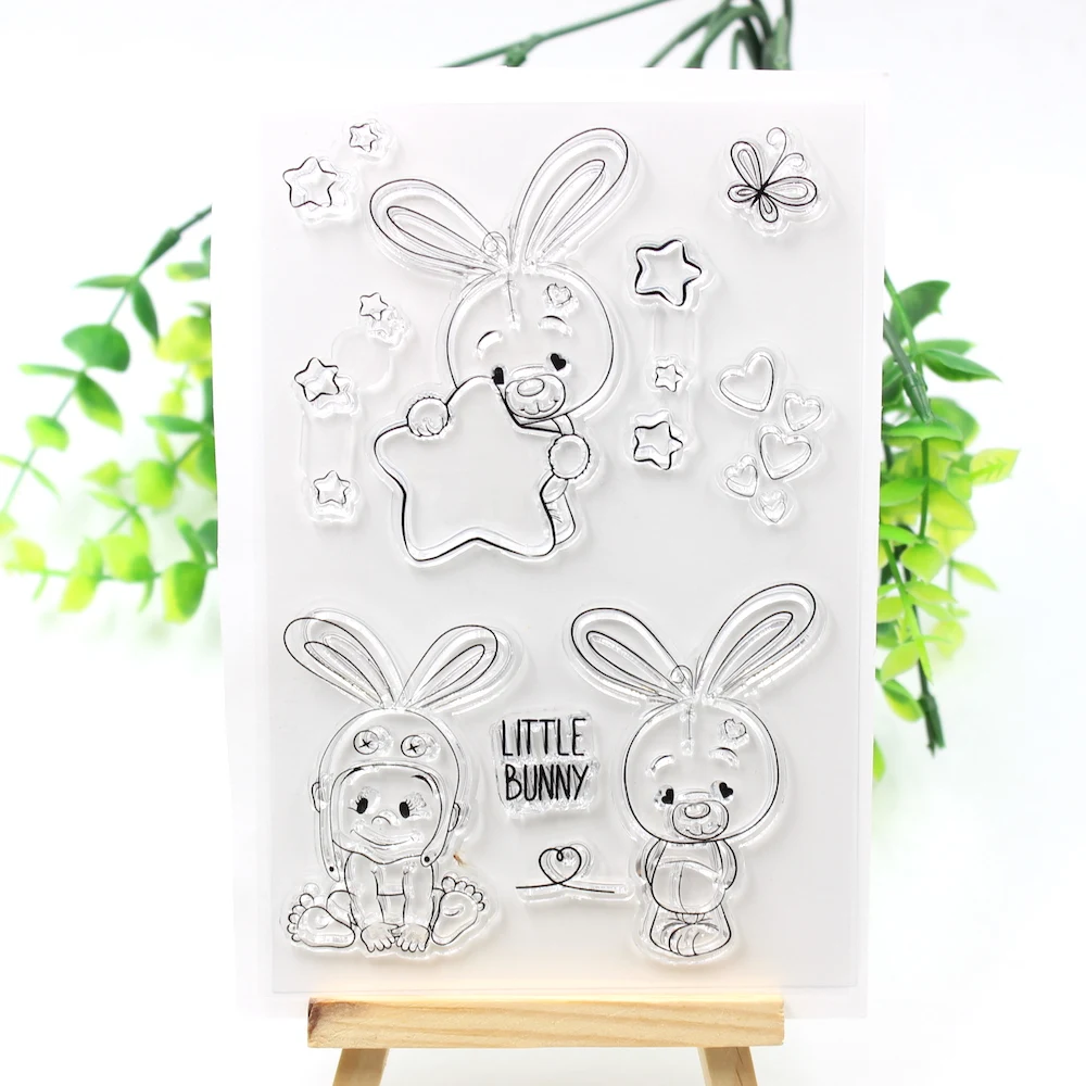 Cute Rabbit Bunny Transparent Clear Silicone Stamps for DIY Scrapbooking/Card Making/Kids Fun Decoration Supplies
Cute Rabbit Bunny Transparent Clear Silicone Stamps for DIY Scrapbooking/Card Making/Kids Fun Decoration Supplies
