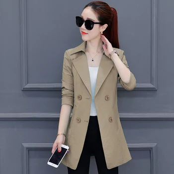 2020 Spring And Autumn New Women's Suit Was Thin Wild Temperament Long Coat Suit Casual Solid Color Double-breasted Suit LQ306
2020 Spring And Autumn New Women's Suit Was Thin Wild Temperament Long Coat Suit Casual Solid Color Double-breasted Suit LQ306