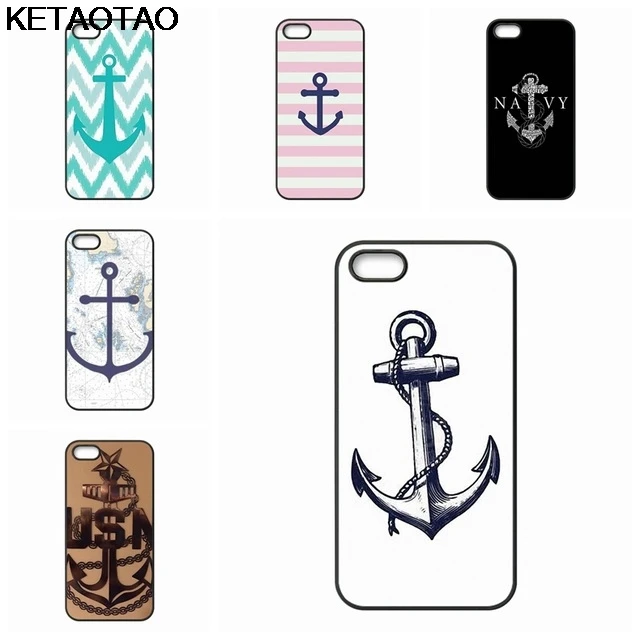 KETAOTAO мореходный морской ремешок якорь телефонные чехлы для iPhone 4S SE 5C 5S 6S 7 8 5Plus XR XS
