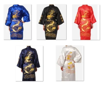 Free shipping Navy Blue Tang suit Chinese Dragon Men's women couples Pajama home wear Silk Satin Robe Embroider Kimono Bath Gown
Free shipping Navy Blue Tang suit Chinese Dragon Men's women couples Pajama home wear Silk Satin Robe Embroider Kimono Bath Gown