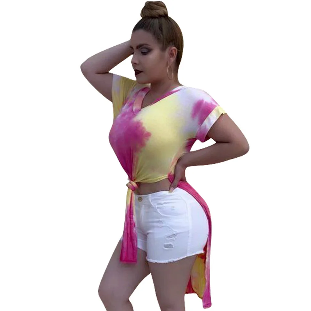 Summer Women Fashion Elegant Casual Print Women T-Shirt V-Neck Short Sleeve High Slit Novelty Prnt Women Long Tees Tops Tshirt
Summer Women Fashion Elegant Casual Print Women T-Shirt V-Neck Short Sleeve High Slit Novelty Prnt Women Long Tees Tops Tshirt