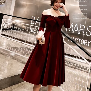 Wedding Party Dress Prom Dresses Quinceanera Robe Soriee Long Sleeve Gown Graduation Banquet Vestido Bridesmaid Dress TS874 
Wedding Party Dress Prom Dresses Quinceanera Robe Soriee Long Sleeve Gown Graduation Banquet Vestido Bridesmaid Dress TS874