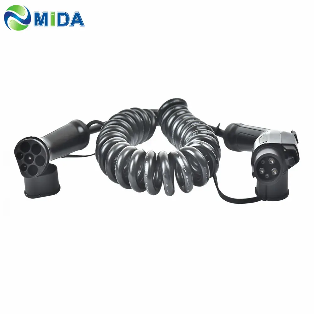 Smart 5 Meter 16Amp SAE J1772 EV Plug Type 1 to Type 2 EV Charging Cable Electric Car Charger Connector
Smart 5 Meter 16Amp SAE J1772 EV Plug Type 1 to Type 2 EV Charging Cable Electric Car Charger Connector