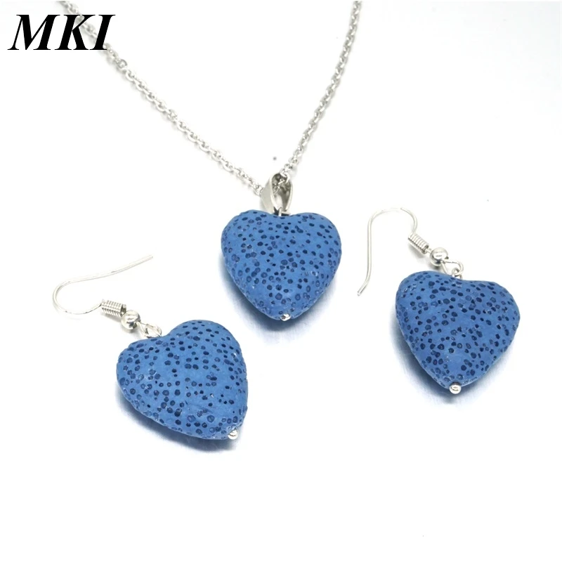 4 Colors Love Heart Lava Stone Necklace Earrings Jewelry Set DIY Aromatherapy Essential Oil Diffuser Necklace Earings Jewelry
4 Colors Love Heart Lava Stone Necklace Earrings Jewelry Set DIY Aromatherapy Essential Oil Diffuser Necklace Earings Jewelry