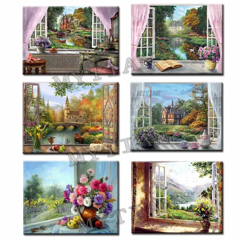 Needlework Diy Handicrafts3D Diamond Embroidery Scenery outside the window wall sticker 5D Diamond Painting Mosaic cross stitch
Needlework Diy Handicrafts3D Diamond Embroidery Scenery outside the window wall sticker 5D Diamond Painting Mosaic cross stitch