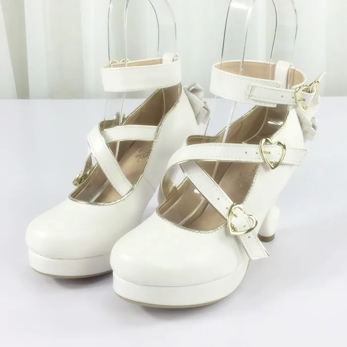 Japanese vintage sweet lolita shoes cute bowknot cross strap princess kawaii shoes tea party high heeled shoes cosplay loli
Japanese vintage sweet lolita shoes cute bowknot cross strap princess kawaii shoes tea party high heeled shoes cosplay loli