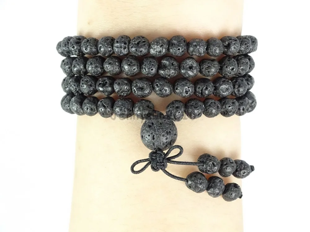 Natural Volcanic Lava 6mm Gems Stone Buddhist 108 Beads Prayer Mala Multi-Purpose Stretchy Bracelet Necklace 5Strands/Pack
Natural Volcanic Lava 6mm Gems Stone Buddhist 108 Beads Prayer Mala Multi-Purpose Stretchy Bracelet Necklace 5Strands/Pack