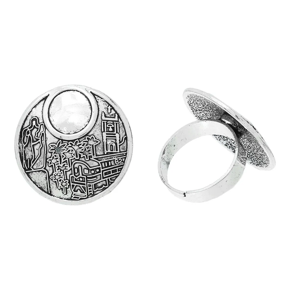 Регулируемые кольца DoreenBeads из металлического сплава круглые Серебристые