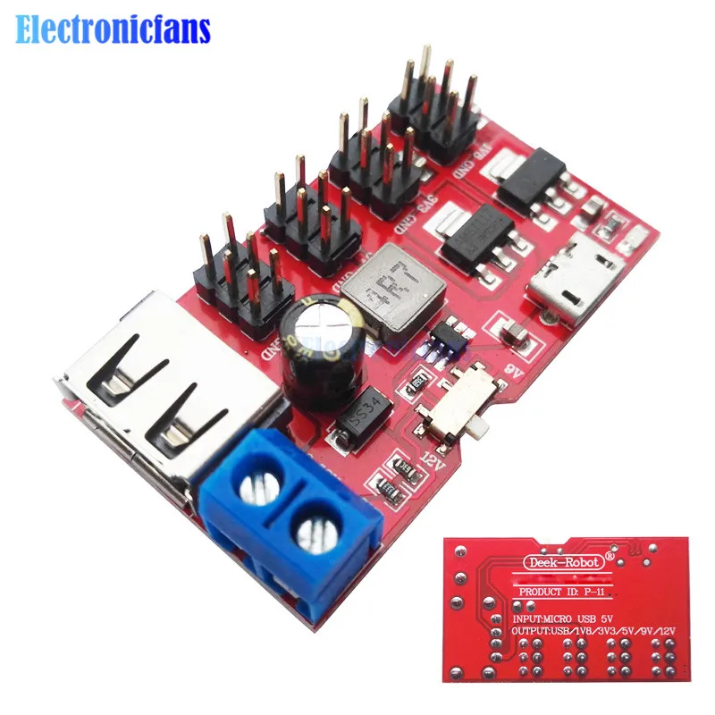 MINI USB Power Breakout DC To DC Power Supply Module Micro USB 5V To 1.8V-12V 1.8V 3.3V 5V 9V 12V Switch For Arduino
MINI USB Power Breakout DC To DC Power Supply Module Micro USB 5V To 1.8V-12V 1.8V 3.3V 5V 9V 12V Switch For Arduino