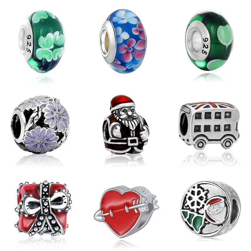 Подходит для Pandora бусины изготовления ювелирных изделий Bracciale Bijoux En Argent