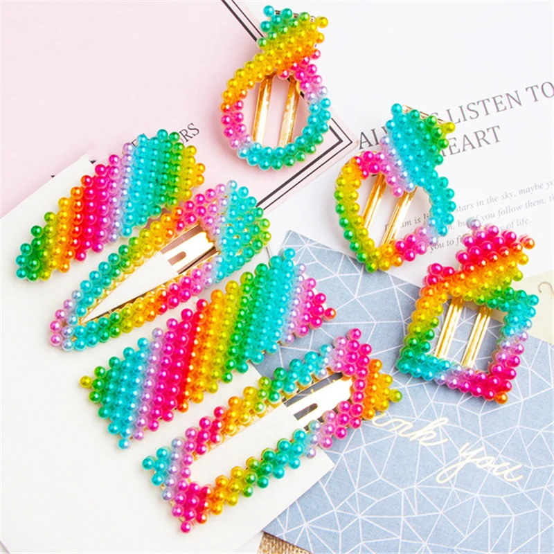 Korean Summer Women Girl Sweet Candy Color Hair Clip Fluorescent Handmade Beading Hairpin Baking Paint Party Side Bangs Barrette
Korean Summer Women Girl Sweet Candy Color Hair Clip Fluorescent Handmade Beading Hairpin Baking Paint Party Side Bangs Barrette