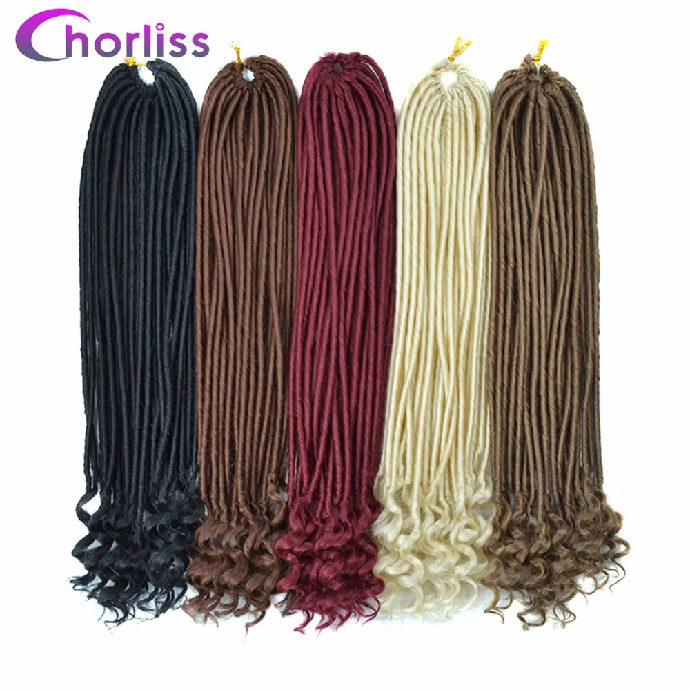 Chorliss 22'' Crochet Braids Faux Locs Curly Synthetic Hair Extensions Crochet Hair Ombre Braiding Black Blonde 24Strands 85g
Chorliss 22'' Crochet Braids Faux Locs Curly Synthetic Hair Extensions Crochet Hair Ombre Braiding Black Blonde 24Strands 85g