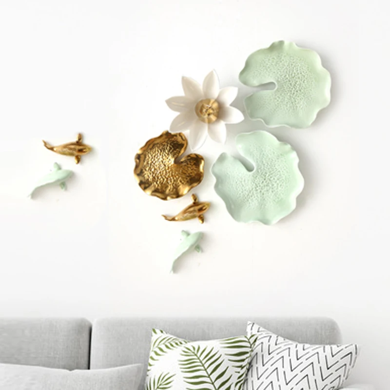 New Chinese Style Ceramic Lotus Fish Wall Hanging Decoration Crafts Home Livingroom Wall Sticker Pendant Hotel Office Wall Mural
New Chinese Style Ceramic Lotus Fish Wall Hanging Decoration Crafts Home Livingroom Wall Sticker Pendant Hotel Office Wall Mural