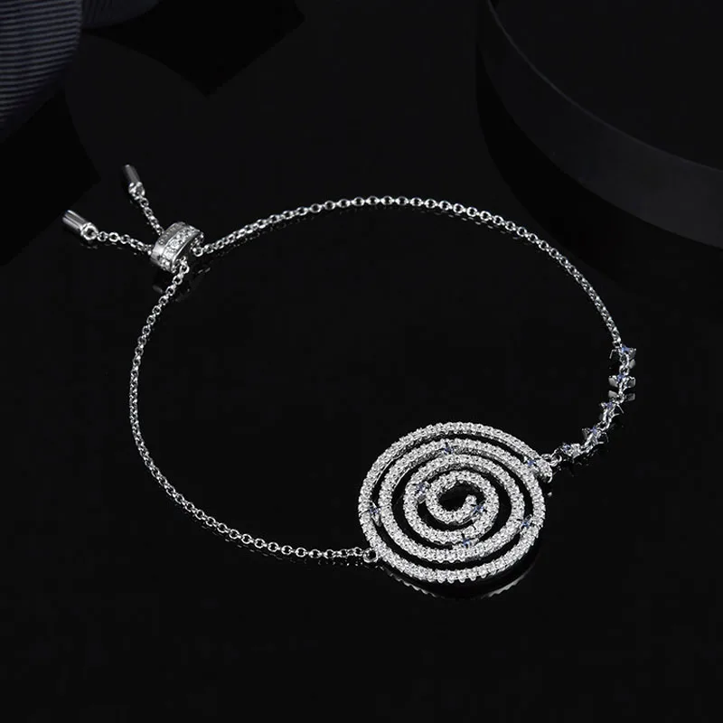 SLJELY Brand Design 925 Sterling Silver Mysterious Koru Spiral Mandala Bracelet Micro CZ Zircon Stones Women Luxury Jewelry
SLJELY Brand Design 925 Sterling Silver Mysterious Koru Spiral Mandala Bracelet Micro CZ Zircon Stones Women Luxury Jewelry