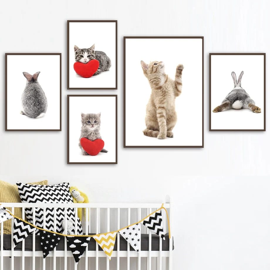 Funny Cat Rabbit Nordic Posters And Prints Animal Wall Art Canvas Painting Wall Pictures Kids Baby Room Nursery Home Decor
Funny Cat Rabbit Nordic Posters And Prints Animal Wall Art Canvas Painting Wall Pictures Kids Baby Room Nursery Home Decor