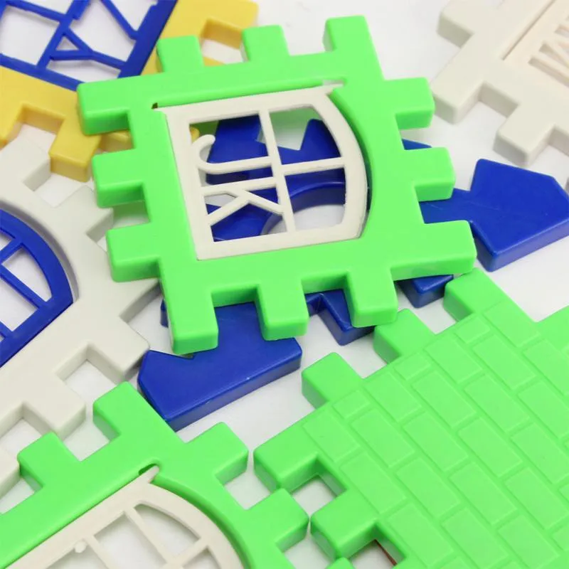 24 шт./лот Детский рай дом орфографическая головоломка пластиковые блоки город DIY