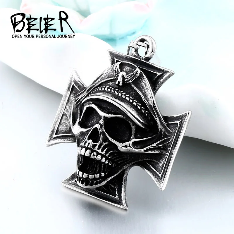 BEIER Dictator Skeleton Skull Vampire Chain 316L Stainless Steel Cross Pendant Necklace for Men Punk rock Jewelry BP8-438
BEIER Dictator Skeleton Skull Vampire Chain 316L Stainless Steel Cross Pendant Necklace for Men Punk rock Jewelry BP8-438