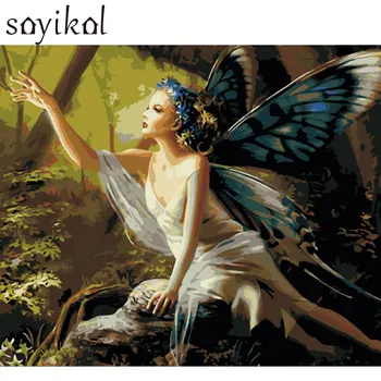 DIY Oil Painting By Numbers On Canvas Framed Picture 40X50CM Drawing Painting Butterfly Fairy Angel Gift Paint By Numbers
DIY Oil Painting By Numbers On Canvas Framed Picture 40X50CM Drawing Painting Butterfly Fairy Angel Gift Paint By Numbers