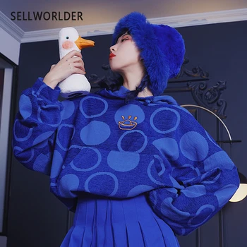 2019 Women Loose Spring Long-sleeved Round neck Couple Embroidered tide ins Hooded TOP
2019 Women Loose Spring Long-sleeved Round neck Couple Embroidered tide ins Hooded TOP