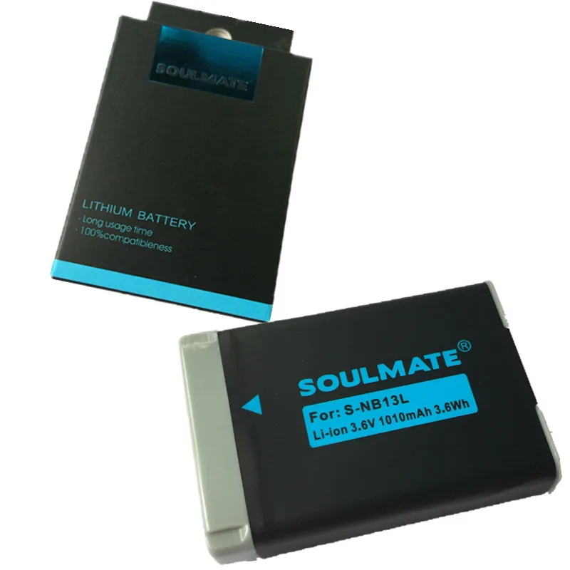 SOULMATE NB-13L литиевые аккумуляторы NB13LDigital Camera батарея NB 13L для Canon PowerShot G5 X G5X Mark II G7X G9