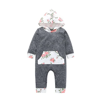 New style 2019 autumn and winter fashion girls wear hooded girls gray floral newborn baby girl long-sleeved jumpsuit
New style 2019 autumn and winter fashion girls wear hooded girls gray floral newborn baby girl long-sleeved jumpsuit