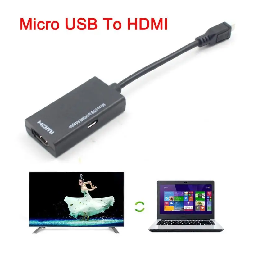 Micro USB Android Phone to HDMI MHL HDTV Adapter For Smartphones Tablets HDMI Video Converter Micro USB to HDMI 1080p for Sony
Micro USB Android Phone to HDMI MHL HDTV Adapter For Smartphones Tablets HDMI Video Converter Micro USB to HDMI 1080p for Sony